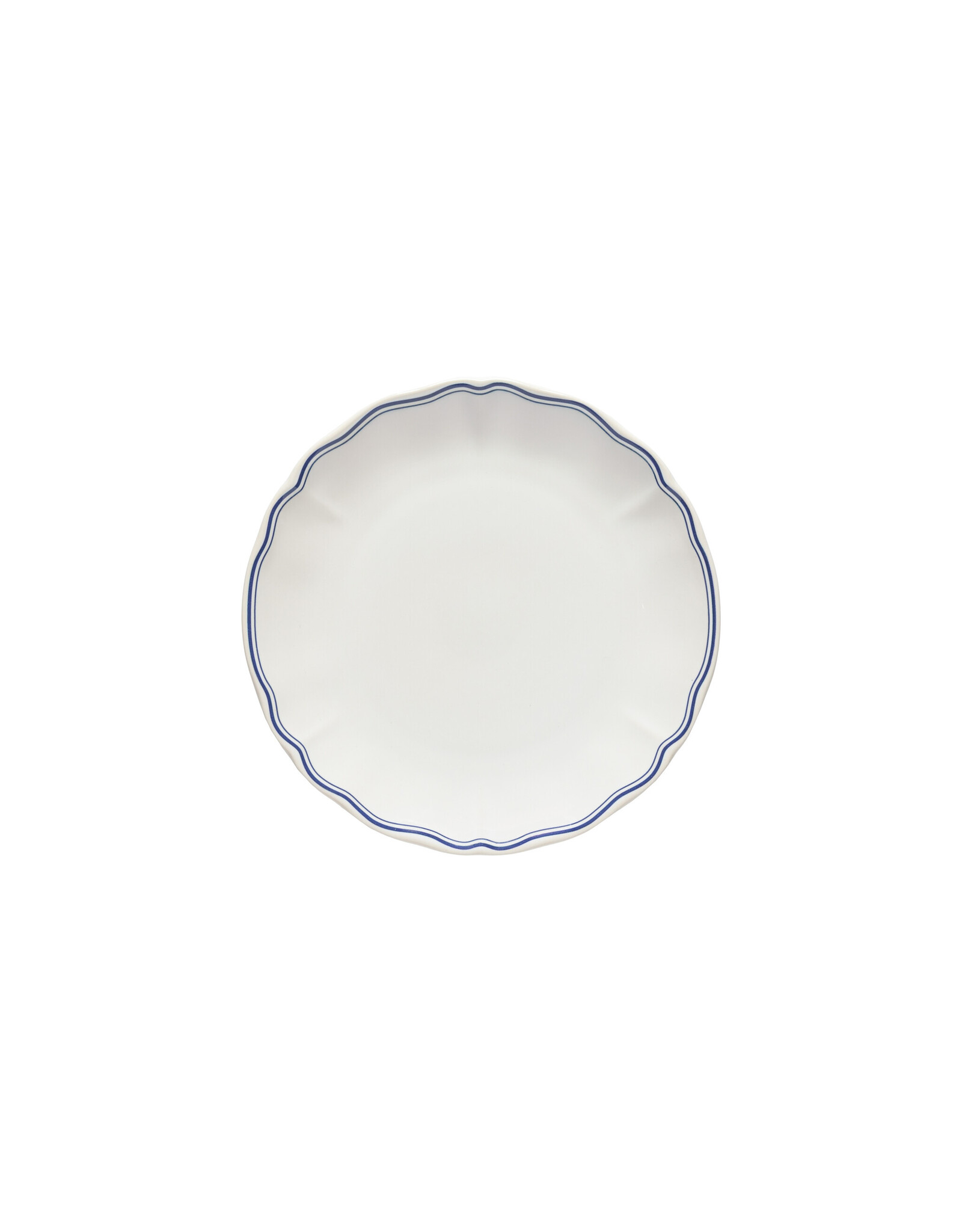 Ontbijtbord 21cm Vila wit-blauw rand