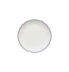 Ontbijtbord 21cm Vila wit-blauw rand