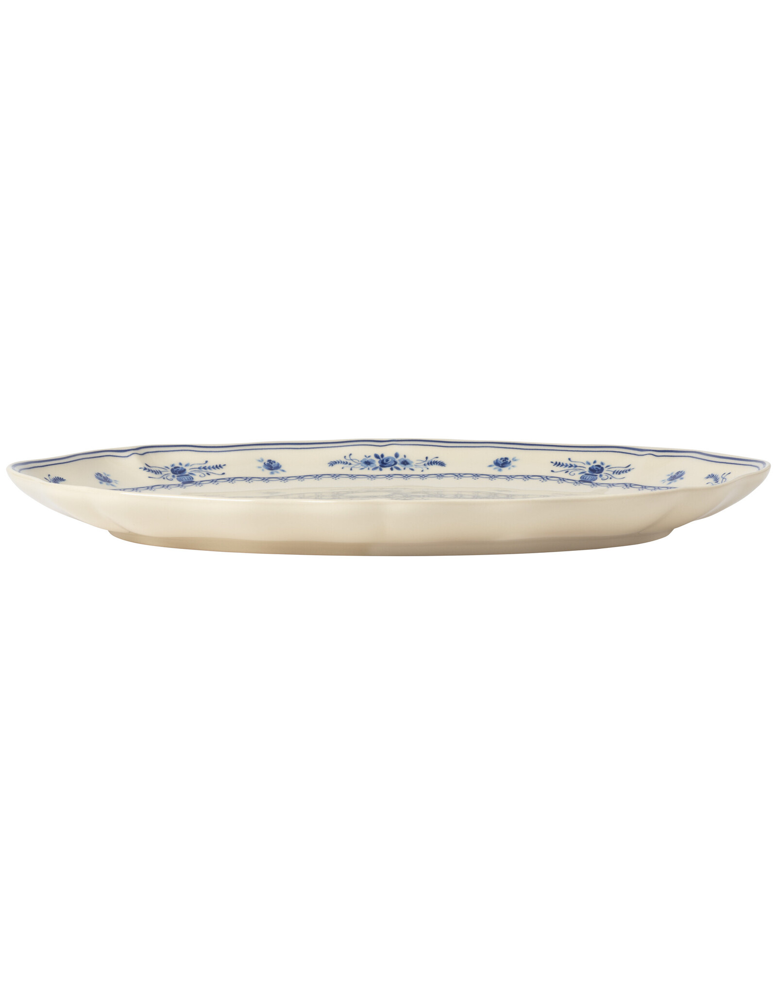 Ovale schaal 40 cm VILA Beige-blauw