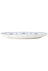 Ovale schaal 40 cm VILA wit-blauw