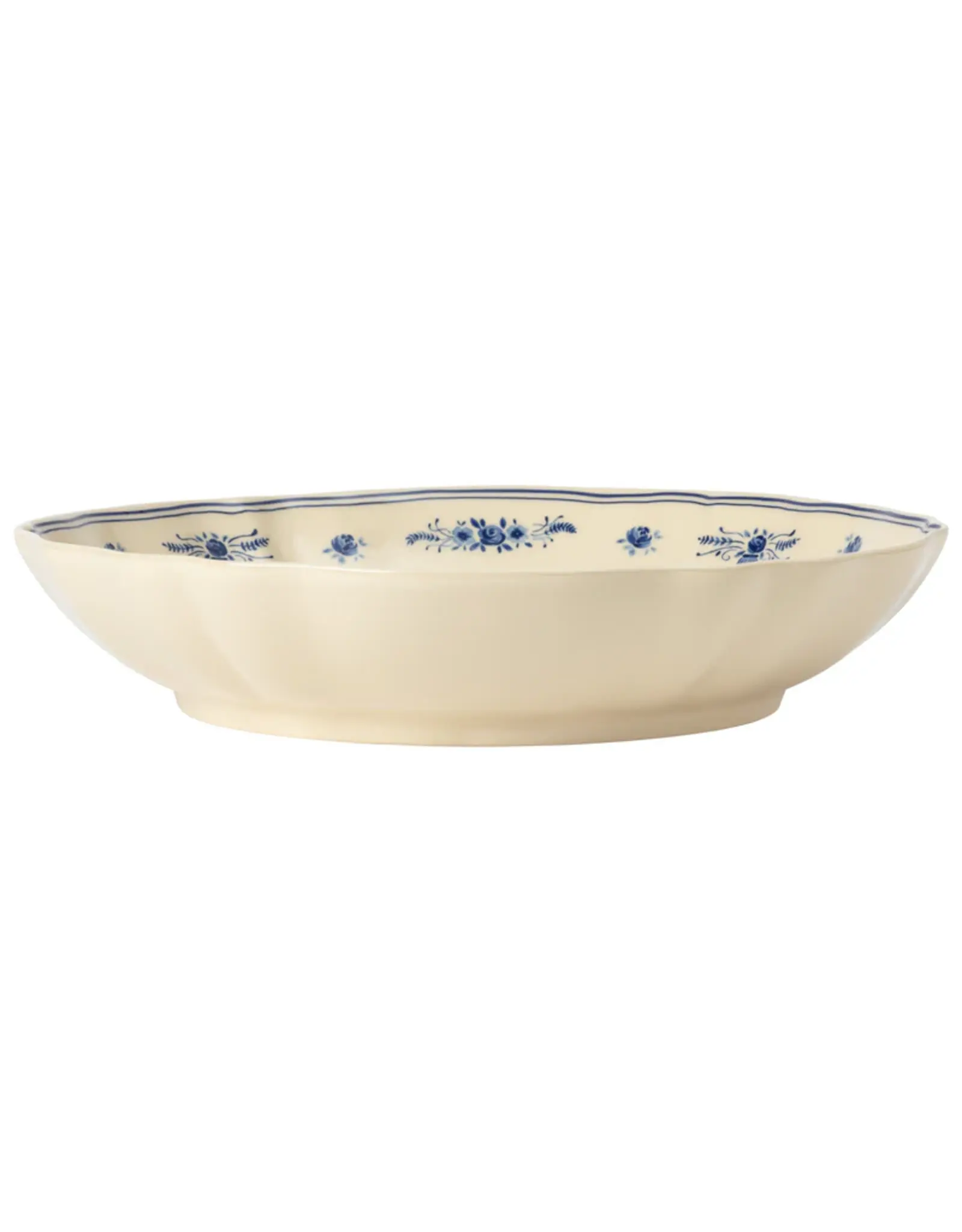 Ronde schaal 34 cm VILA beige-blauw