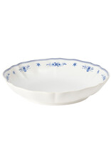 Ronde schaal 34 cm VILA wit-blauw