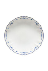 Ronde schaal 34 cm VILA wit-blauw