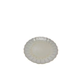 Ontbijtbord bloem 20cm Pedra wit