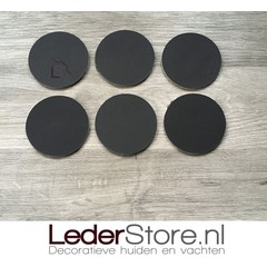 Cowhide coasters normandier brown black white 10x10cm