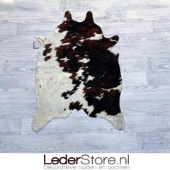 Kleine koeienhuid bruin zwart wit 90x60cm