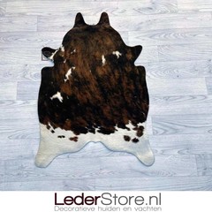 Kleine koeienhuid bruin zwart wit 90x60cm