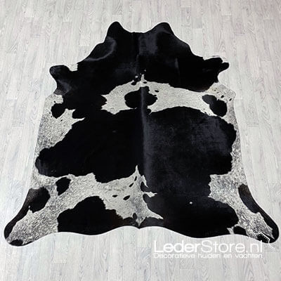 Black and white cowhide spotted