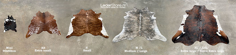 Custom cowhides from small to large