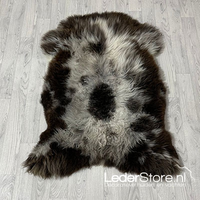 Sheepskin brown white spotted