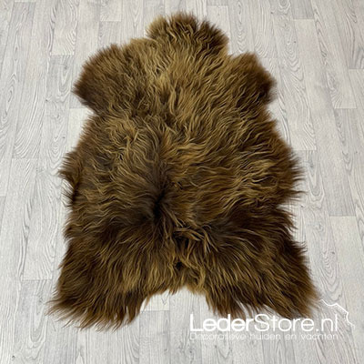 Icelander sheepskin brown with long hair