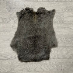 Rabbit fur brown grey 45x40cm