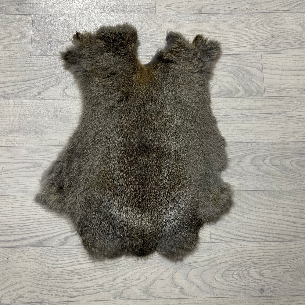 Lederstore Konijnenvacht bruin grijs 45x35cm