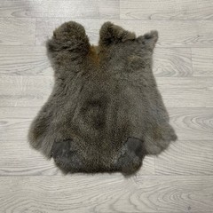 Rabbit fur brown grey 45x40cm