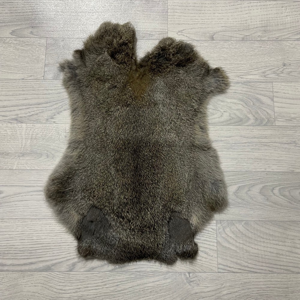 Lederstore Konijnenvacht bruin grijs 50x35cm