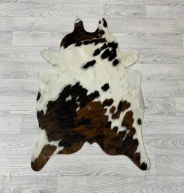 Kleine koeienhuid bruin zwart wit 90x60cm