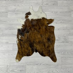 Kleine koeienhuid bruin zwart wit 90x60cm