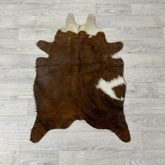 Kleine koeienhuid bruin zwart wit 90x60cm