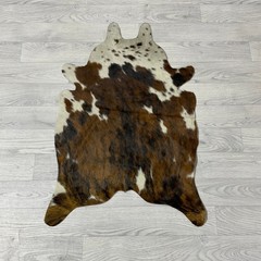 Kleine koeienhuid bruin zwart wit 90x60cm