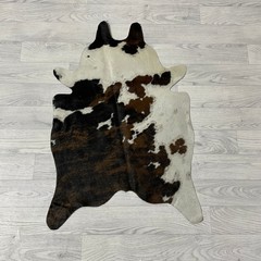 Kleine koeienhuid bruin zwart wit 90x60cm