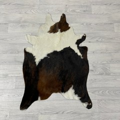 Kleine koeienhuid bruin zwart wit 90x60cm