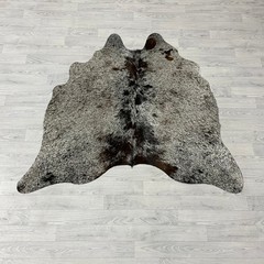 Cowhide brown white salt &amp; pepper 135x160cm XS