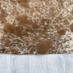 Koeienhuid bruin wit 230x225cm