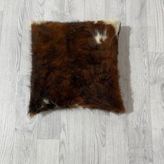 Cowhide cushion brown white black normandier 40x40cm