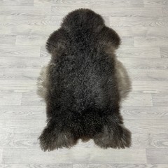 Sheepskin Gotland grey brown 115x70cm M