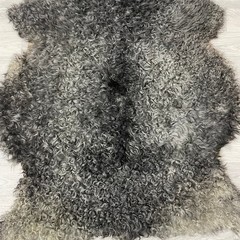 Sheepskin Gotland grey white 110x85cm M