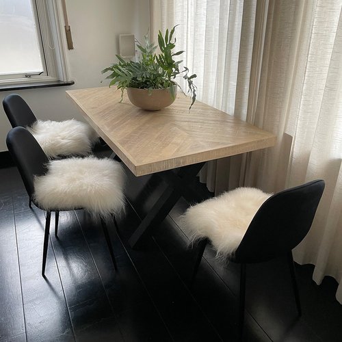 Schapenvacht stoelkussens