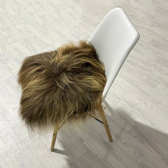 Schapenvacht chairpad bruin IJslands vierkant 40x40cm
