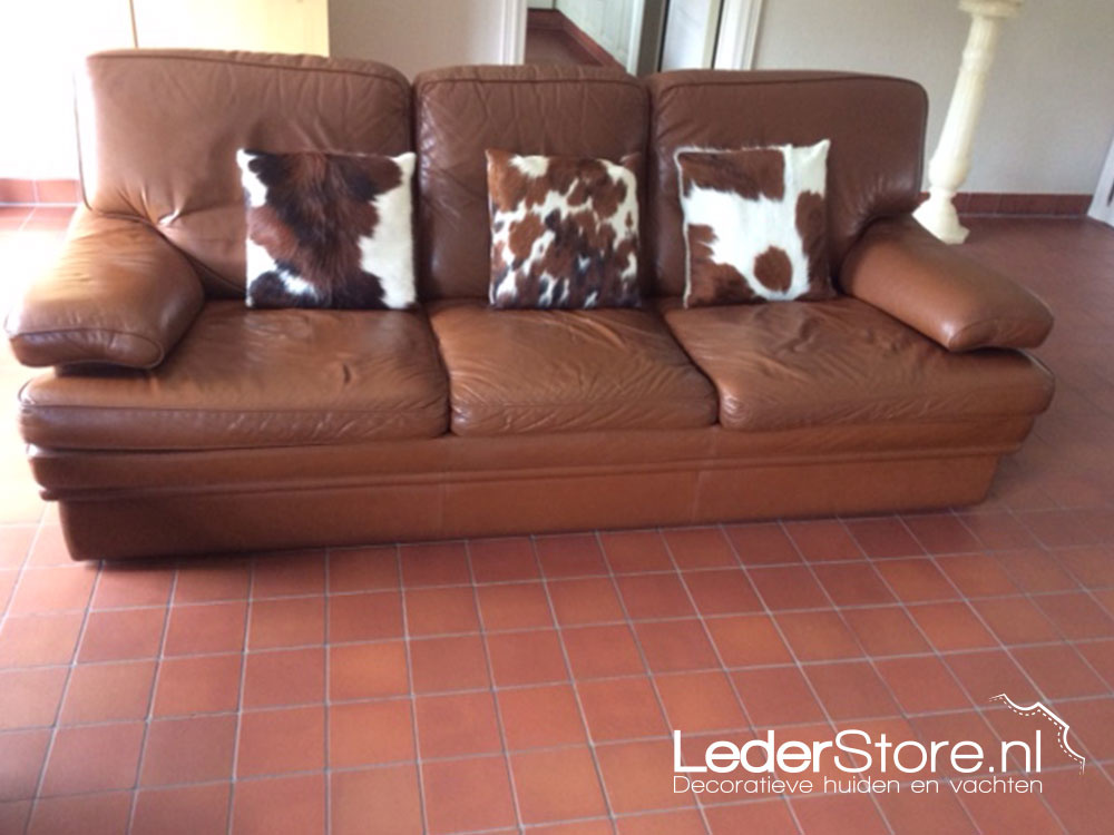 Cowhide cushions tricolor Harry