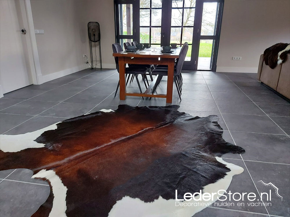 Cowhide in dining room David