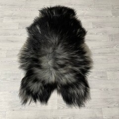 IJslander schapenvacht bruin grijs wit zwart 125x75cm XL