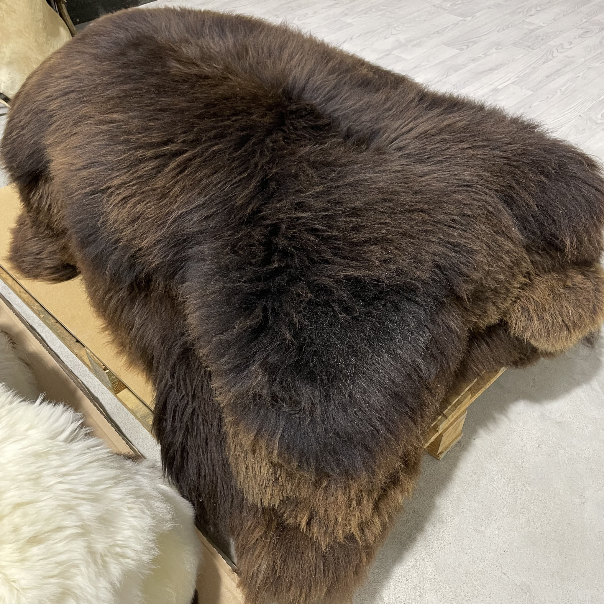 Lederstore Schapenvacht bruin 115-120 - 65-75