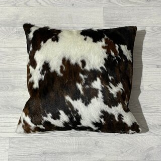 Koeienhuid kussen bruin zwart wit Normandiër 50x50cm