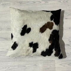 Cowhide cushion brown black white Norman 50x50cm