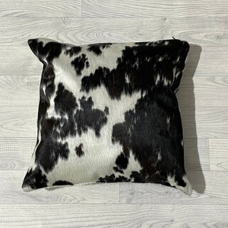 Koeienhuid kussen bruin zwart wit Normandiër 50x50cm