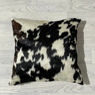 Koeienhuid kussen bruin zwart wit Normandiër 50x50cm