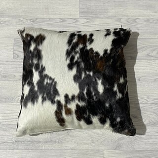 Koeienhuid kussen bruin zwart wit Normandiër 50x50cm