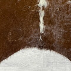 Koeienhuid bruin wit Hereford 235x235cm XL