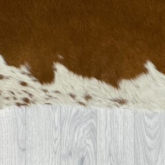 Cowhide brown white Hereford 240x220cm XL