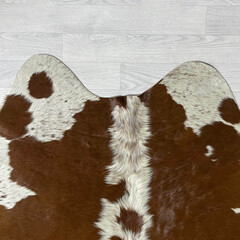 Cowhide brown white Hereford 240x220cm XL