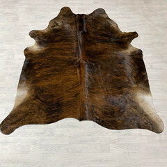 Cowhide brown black brindle 230x215cm XL