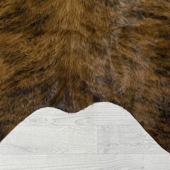 Cowhide brown black brindle 255x240cm XXL