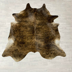 Cowhide brown black brindle 240x195cm XL