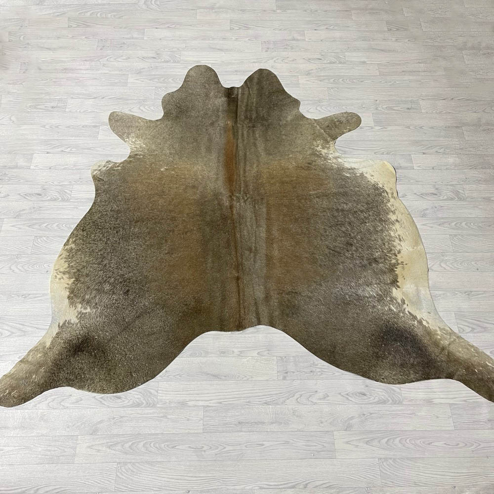 Lederstore Koeienhuid taupe bruin creme 195x210cm S