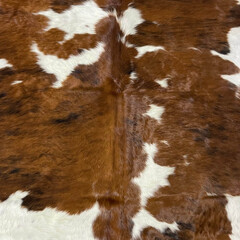 Koeienhuid bruin zwart wit tricolor Normandier 205x200cm M/L