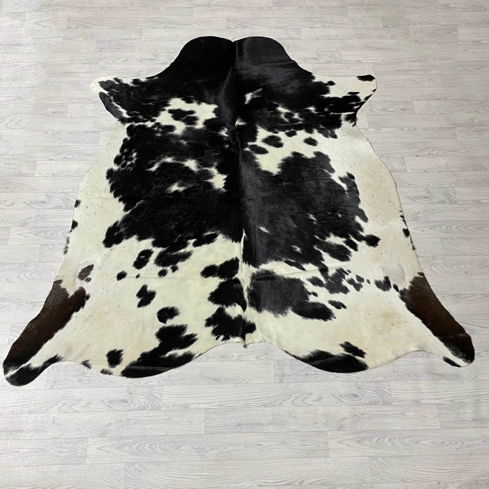 Lederstore Koeienhuid zwart bruin wit 205x210cm M/L